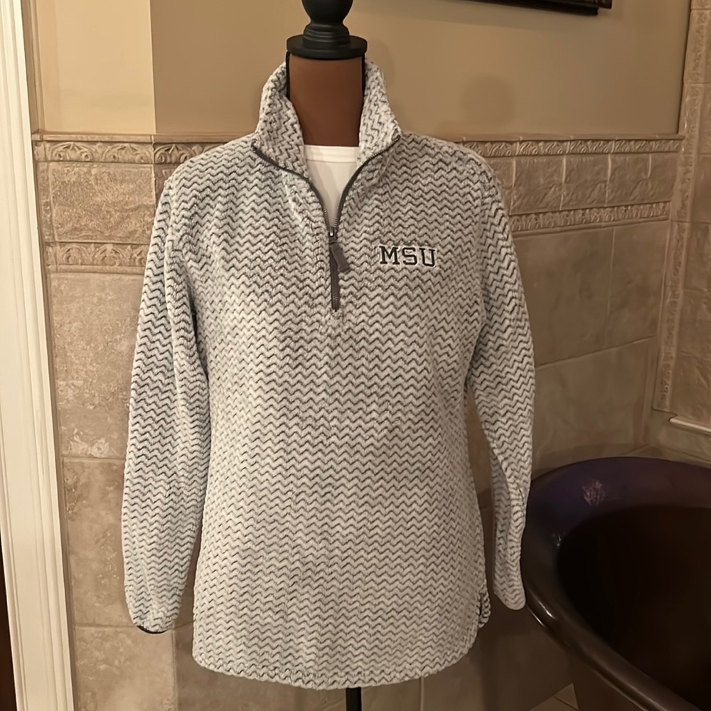 MSU Top of the World Sz S Michigan State University Plush Quarter Zip